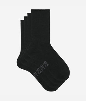 Pack of 2 pairs of black cotton modal socks for women