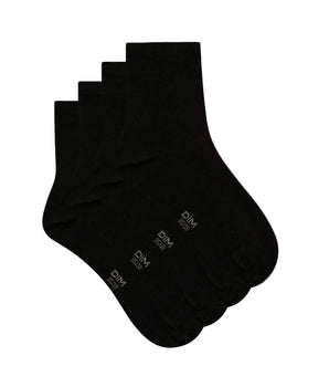 Lot de 2 paires de chaussettes noires Femme Pur Coton