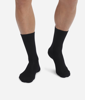 Pack de 2 pares de calcetines negros de bambú Hombre