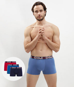 3-pack red, dark blue and sly blue trunks - Dim Powerful