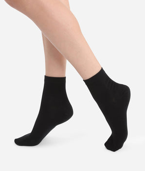 2er-Pack Damensocken aus Baumwolle schwarz