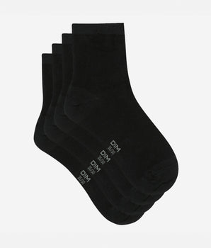 Pack de 2 pares de calcetines bajos negros para mujer