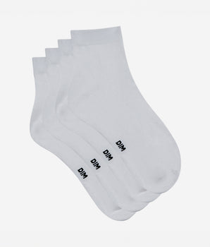 2er-Pack Damensocken aus Mikrofaser weiß - DIM Skin