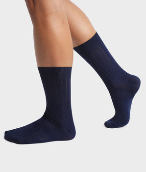 Pack de 2 pares de calcetines de hombre de hilo escocés Azul