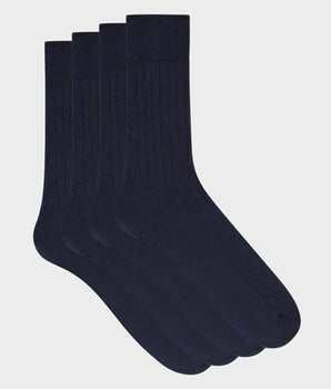 Pack de 2 pares de calcetines de hombre de hilo escocés Azul