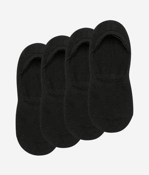 Pack of 2 pairs of black cotton footsies for men