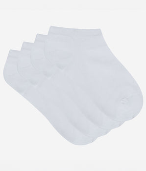 Pack de 2 calcetines bajos invisibles blancos Light Coton para mujer