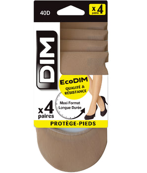 Lot de 4 protège-pieds clairs EcoDIM opaques 40D