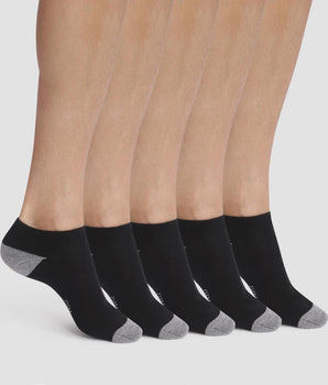 Pack de 5 pares de calcetines para hombre bajos de algodón negro EcoDim Sport