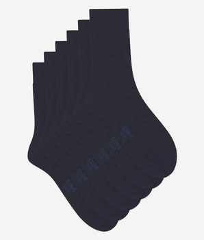 Packung mit 3 Paar Herrensocken Navy Blue Dim Cotton Comfort