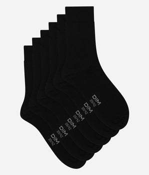 Pack of 3 Pairs of Men's Black Dim Comfort Cotton Socks