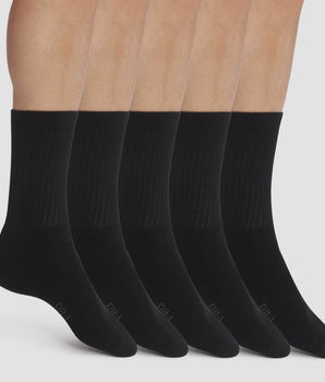 Pack de 5 pares de calcetines de hombre de algodón negro EcoDim Sport