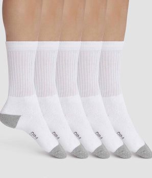 Lot de 5 paires de chaussettes homme Blanc et Gris EcoDim Sport