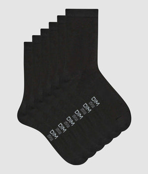 Pack of 3 pairs of black women's cotton socks Dim