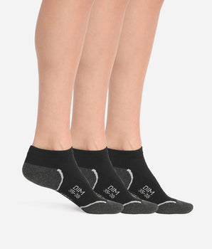 Pack of 3 Pairs of Women's Light Impact Short Socks - Dim Sport