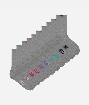 ECODIM Pack of 5 Pairs of Women's Light Grey Cotton Mixed Socks