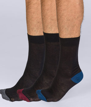 Lot de 3 mi-chaussettes Mix and Match Homme Coton Style