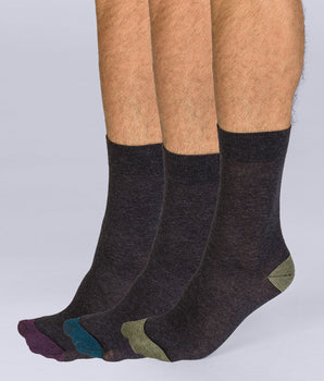 Lot de 3 mi-chaussettes Mix and Match Homme Coton Style