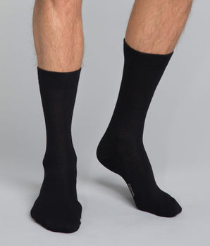 3er-Pack schwarze Herrensocken aus Baumwolle - Basic Cotton