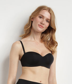 Sujetador bandeau negro sin aros InsiviFree