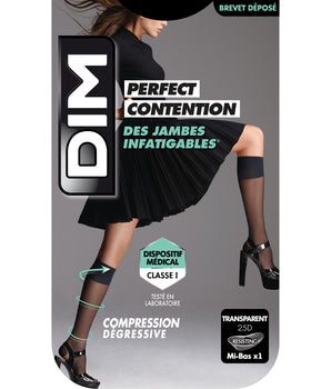 Perfect Contention Women's Sheer Black Knee Highs