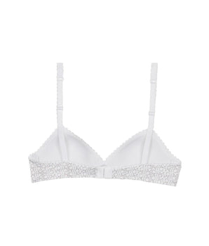 Soutien-gorge triangle imprimé logo blanc DIM Touch Girl