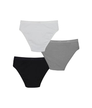 Pack of 3 white, black and grey knickers Les Pockets DIM Girl