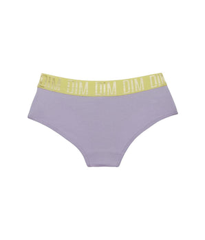 Shorty fille en coton stretch Lila et ceinture Anis Dim Sport