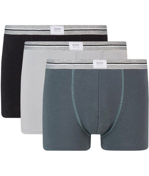 Pack de 3 bóxers gris y negro de algodón elástico resistente Ultra Resist