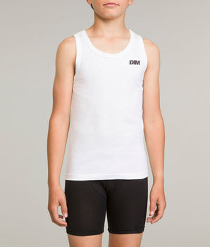 Camiseta blanca de deporte para niño 100% algodón Basic Sport