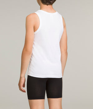 Camiseta blanca de deporte para niño 100% algodón Basic Sport