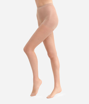 Hellbeige transparente Strumpfhose mit Nude-Effekt 17D - Body Touch