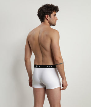 Pack de 2 bóxers de hombre en algodón stretch con cinturilla retro Negro Dim Originals