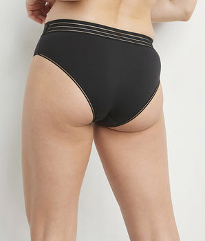 Women's invisible knickers in second skin microfibre Black Oh My Dim's