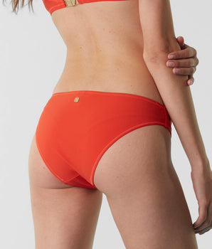 Braga de bikini midi naranja con cordón de nylon reciclado