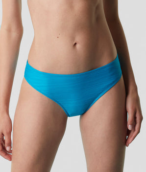 Microfibre midi bikini briefs in ocean azure