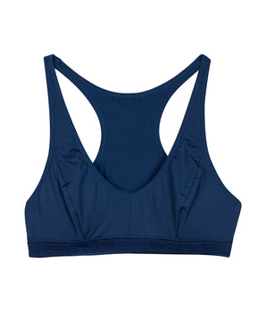 Brassière de sport triangle fille en microfibre Bleu Hussard Dim Micro