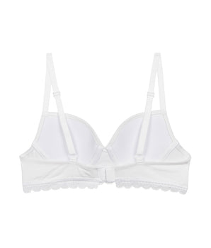 Soutien-gorge fille à coques moulées en coton stretch Blanc Dim Trendy