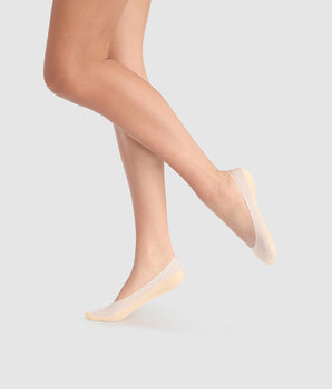 Protège-pieds fantaisie lurex beige InvisiFit de Dim