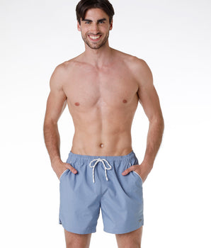 Indigoblaue Badeshorts mit Kordelzug