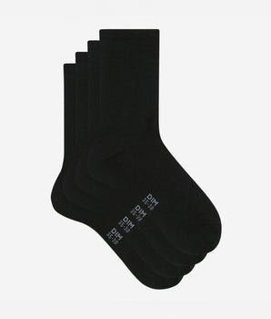 Pack of 2 pairs of socks for women Black Mercerized Cotton