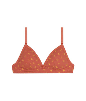 Soutien-gorge triangle fille motif cerise Jaune Les Pockets