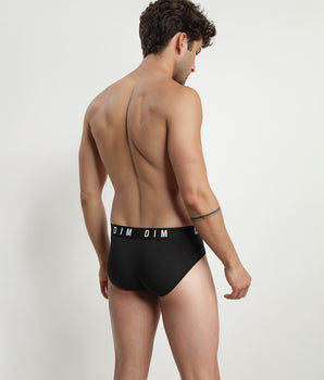 Slip negro para hombre de fibra modal con cintura lisa Dim Originals