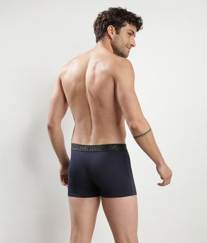 Men's Midnight Blue Dim Classic modal cotton boxer shorts featuring a black waistband