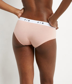 Dim Originals women's Peach modal cotton shorty with contrasting waistband