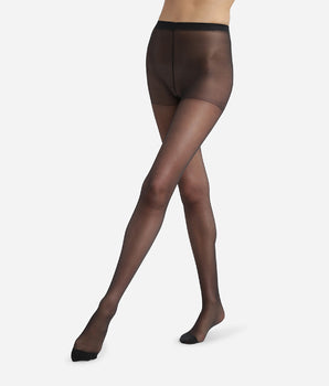 Pantis de mujer transparentes de Licra reforzada Negro Ultra Resist