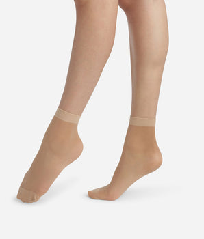 2er-Pack transparente Socken 20D mit Lycra® in Nude - Ultra Resist