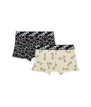 Dim Micro Pack of 2 boys' boxers in recycled microfibre with skate motif