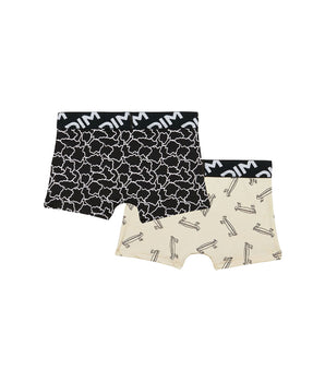 Dim Micro Pack of 2 boys' boxers in recycled microfibre with skate motif