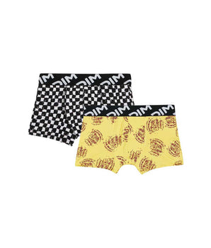 2er-Pack Jungen-Boxershorts aus recycelter Mikrofaser mit Karo-Muster - DIM Micro